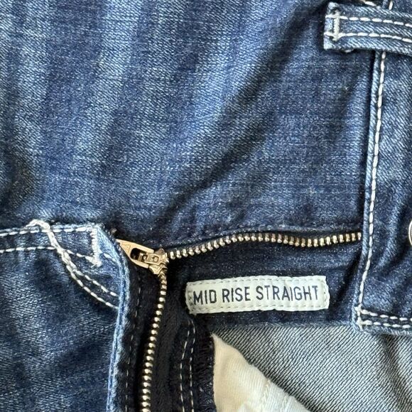 ARIAT REAL Denim Mid Rise Straight SZ 29 Regular Raw Hem Ocean Icon Womens - Picture 8 of 12